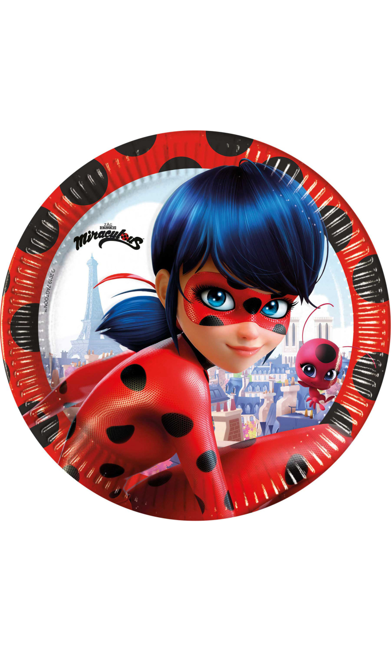 Miraculous Ladybug FSC Paper Plates Large 23cm - 8pk