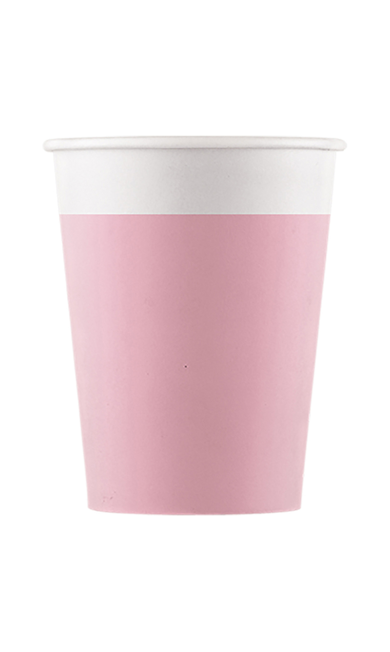 Pink FSC Paper Cups 200ml - 8pk