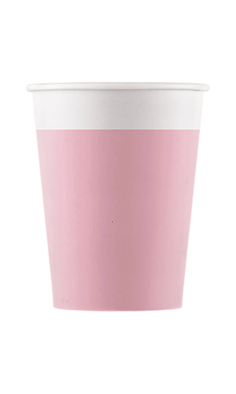 Pink FSC Paper Cups 200ml - 8pk