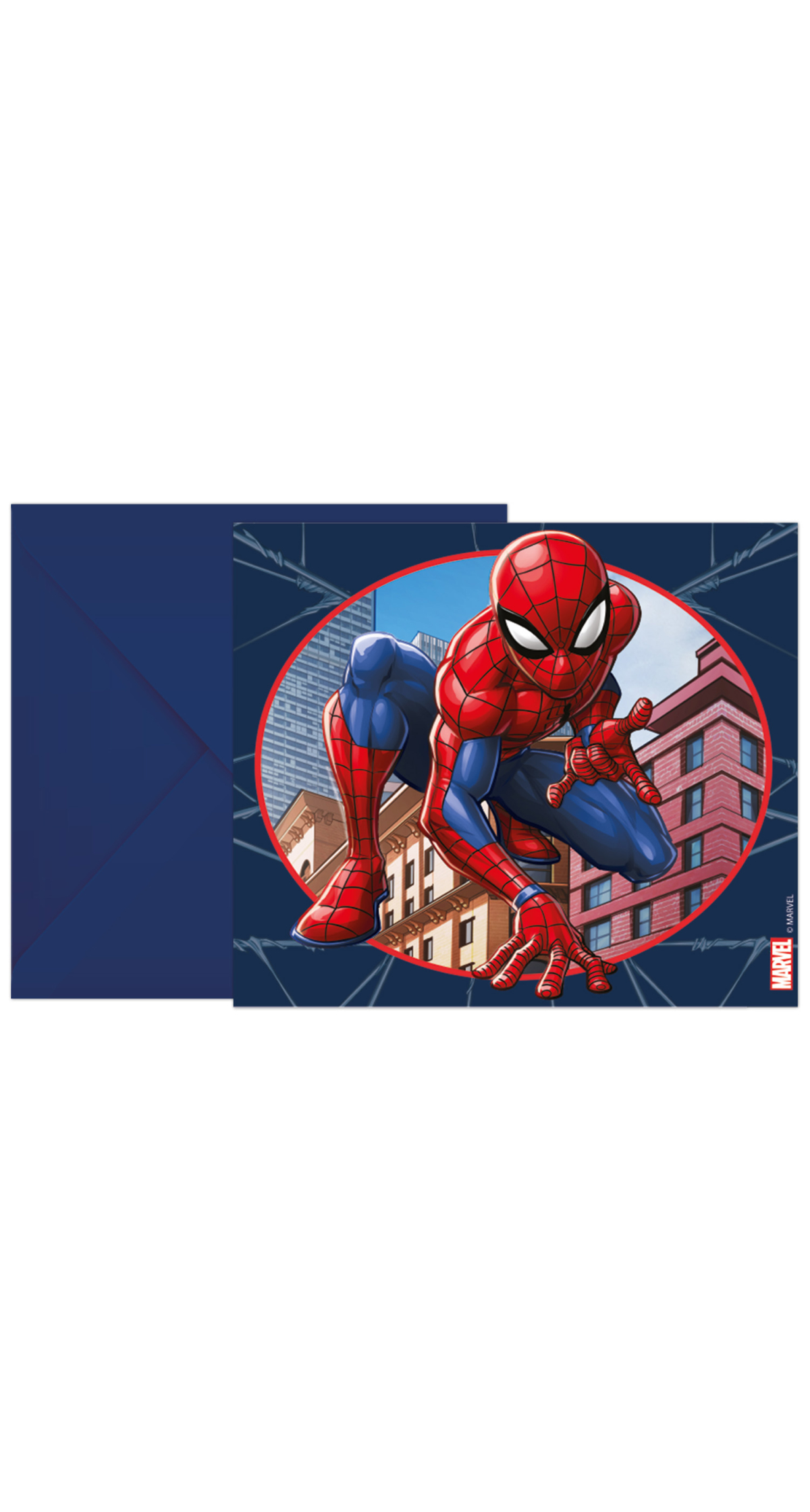 Spider-Man Crime Fighter FSC Invitations & Envelopes - 6pk