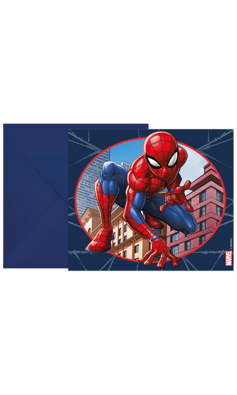 Spider-Man Crime Fighter FSC Invitations & Envelopes - 6pk