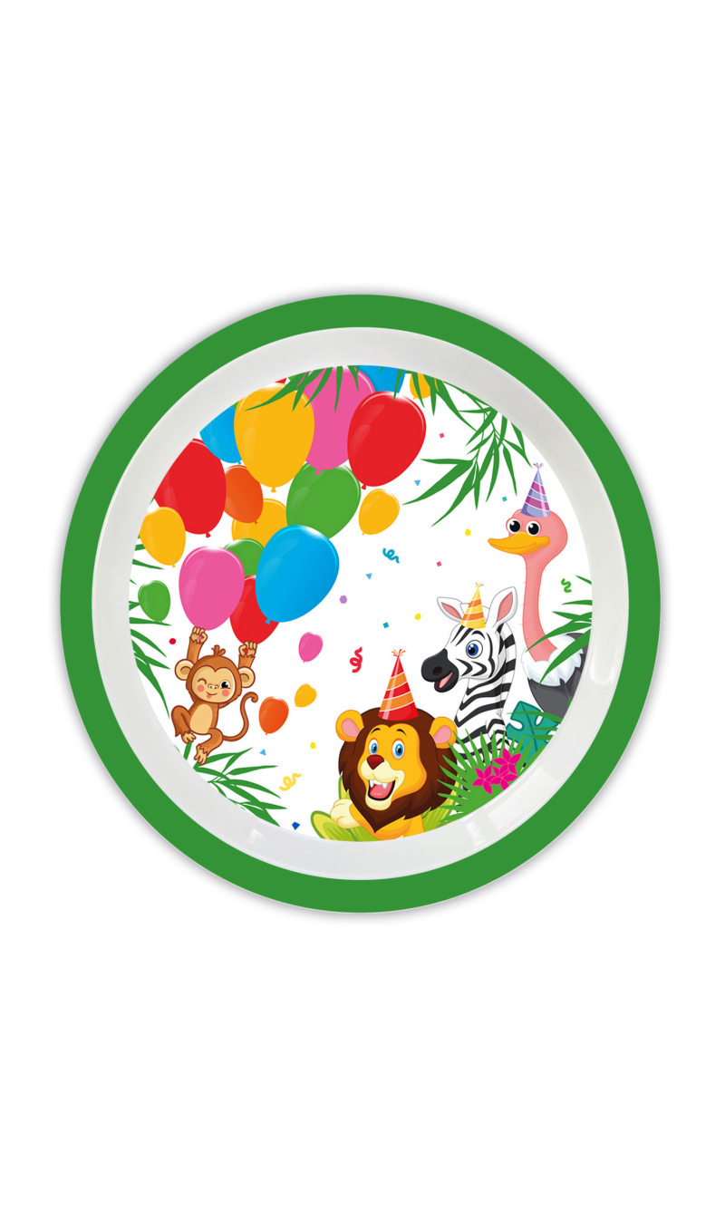 Jungle Balloons Reusable Plate 20cm - 1pk
