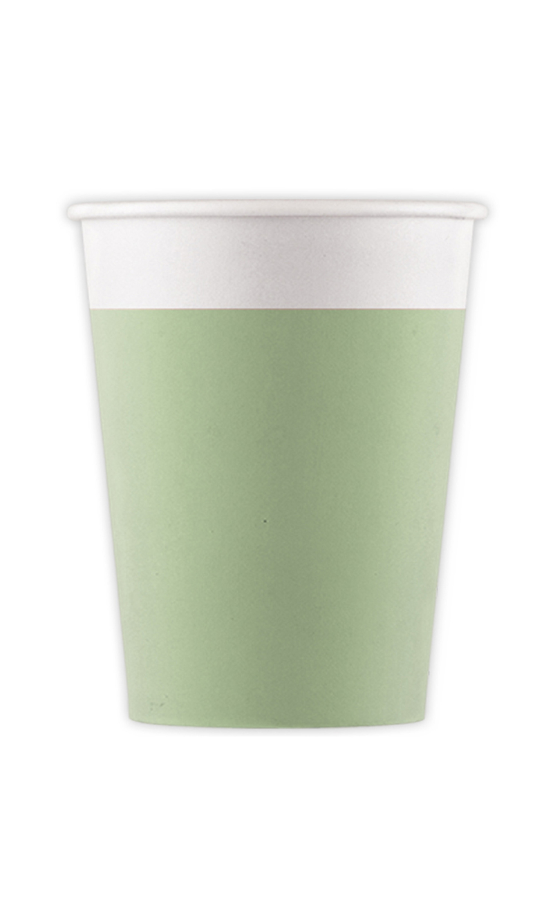 Mint Pastel FSC Paper Cups 200ml - 8pk