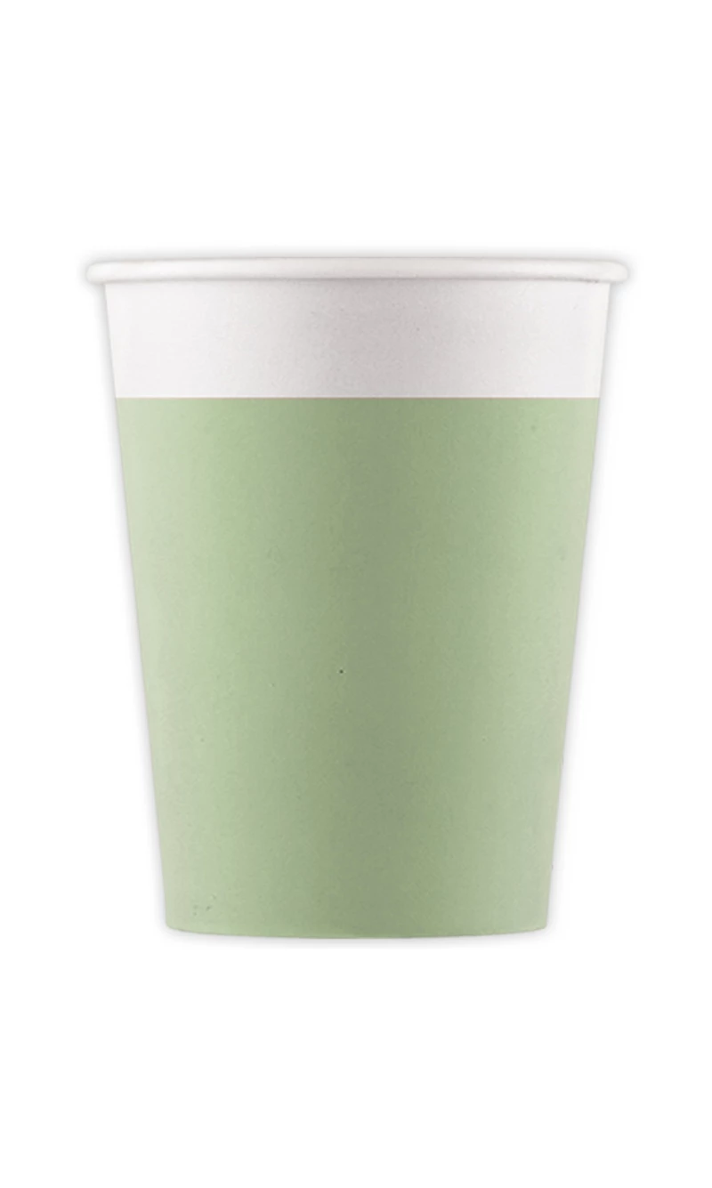 Mint Pastel FSC Paper Cups 200ml - 8pk