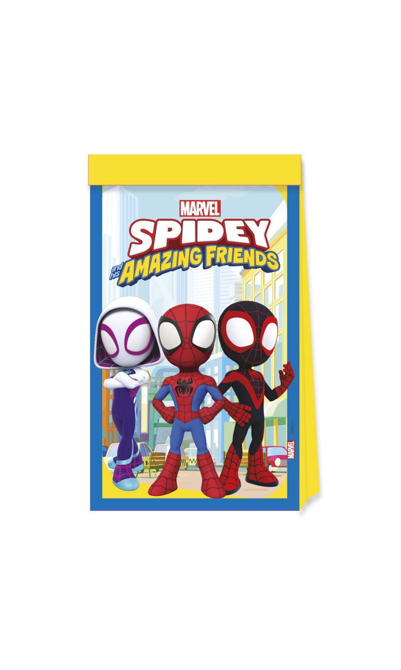 Spidey & His Amazing Friends FSC Paper Party Bags - 4pk