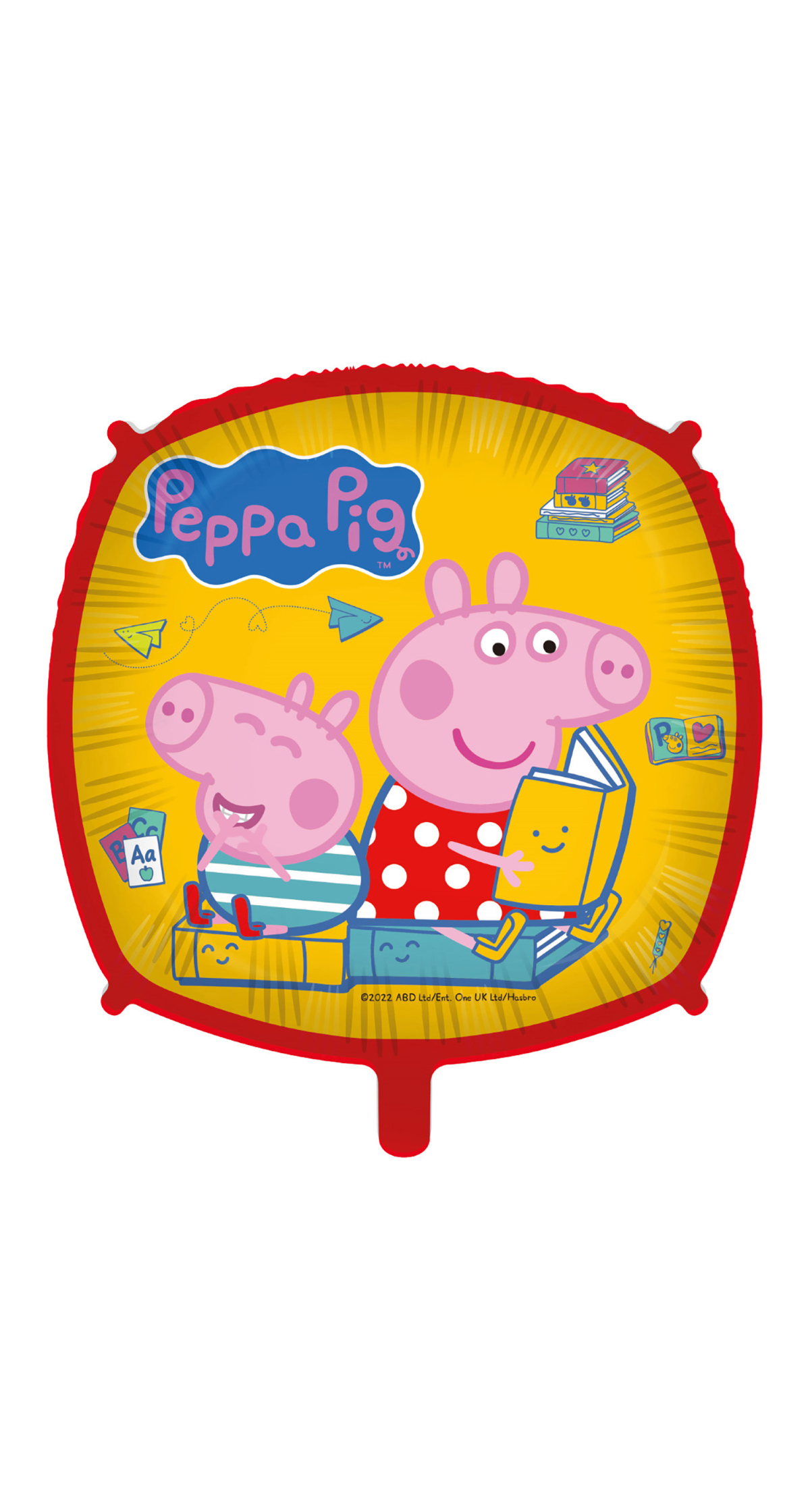 Peppa Pig Messy Play Foil Balloon Square 46cm - 1pk