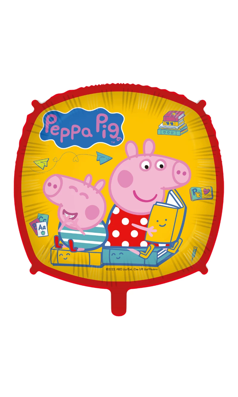 Peppa Pig Messy Play Foil Balloon Square 46cm - 1pk