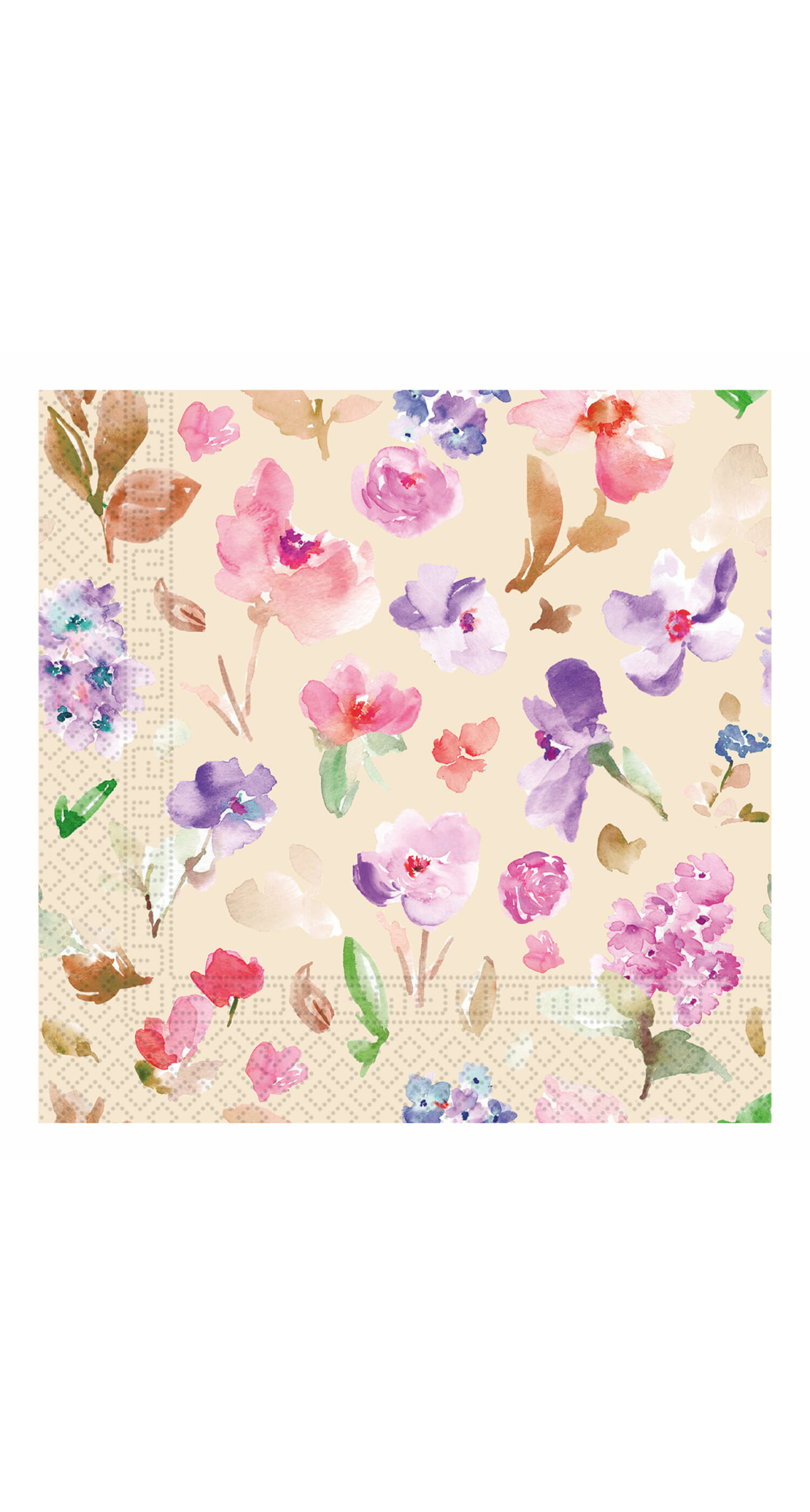 Watercolor Flowers FSC 3-Ply Paper Napkins 33x33cm - 20pk