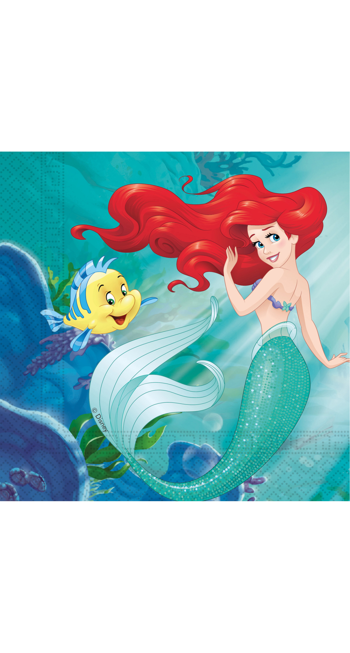 Disney Ariel Curious FSC Two-Ply Paper Napkins 33x33cm - 20pk