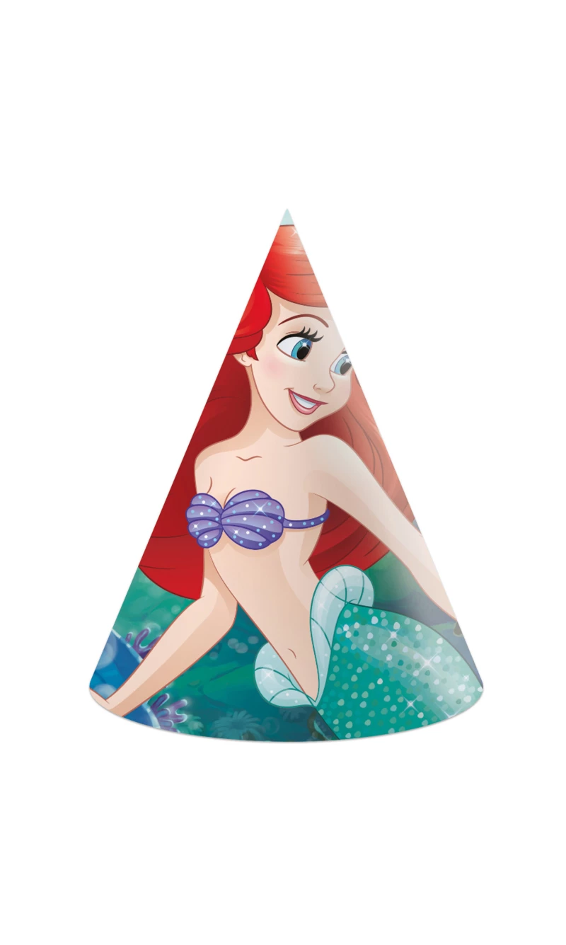 Disney Ariel Curious FSC Paper Hats - 6pk