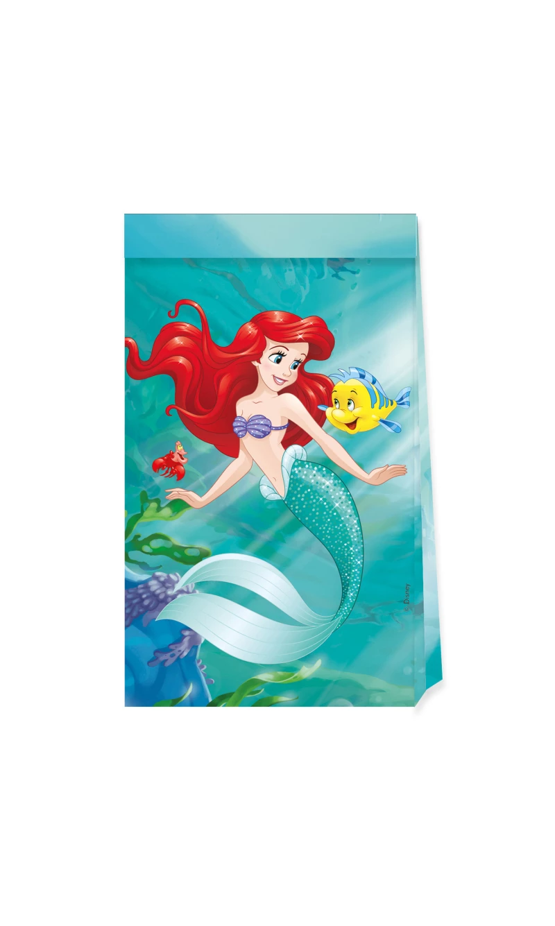Disney Ariel Curious FSC Paper Party Bags - 4pk