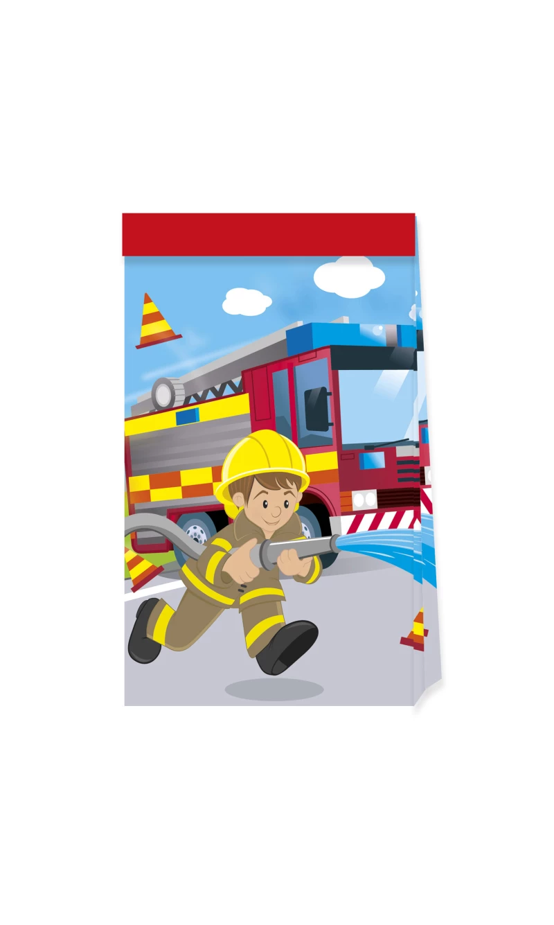 Firefighters FSC Paper Party Bags - 4pk