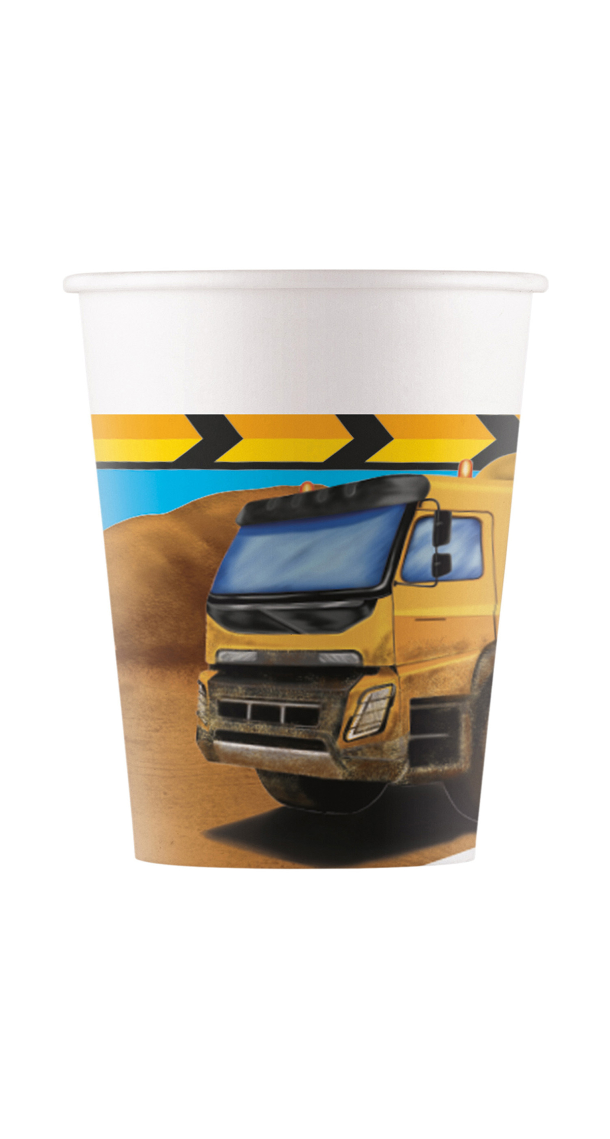 Construction FSC Paper Cups 200ml - 8pk