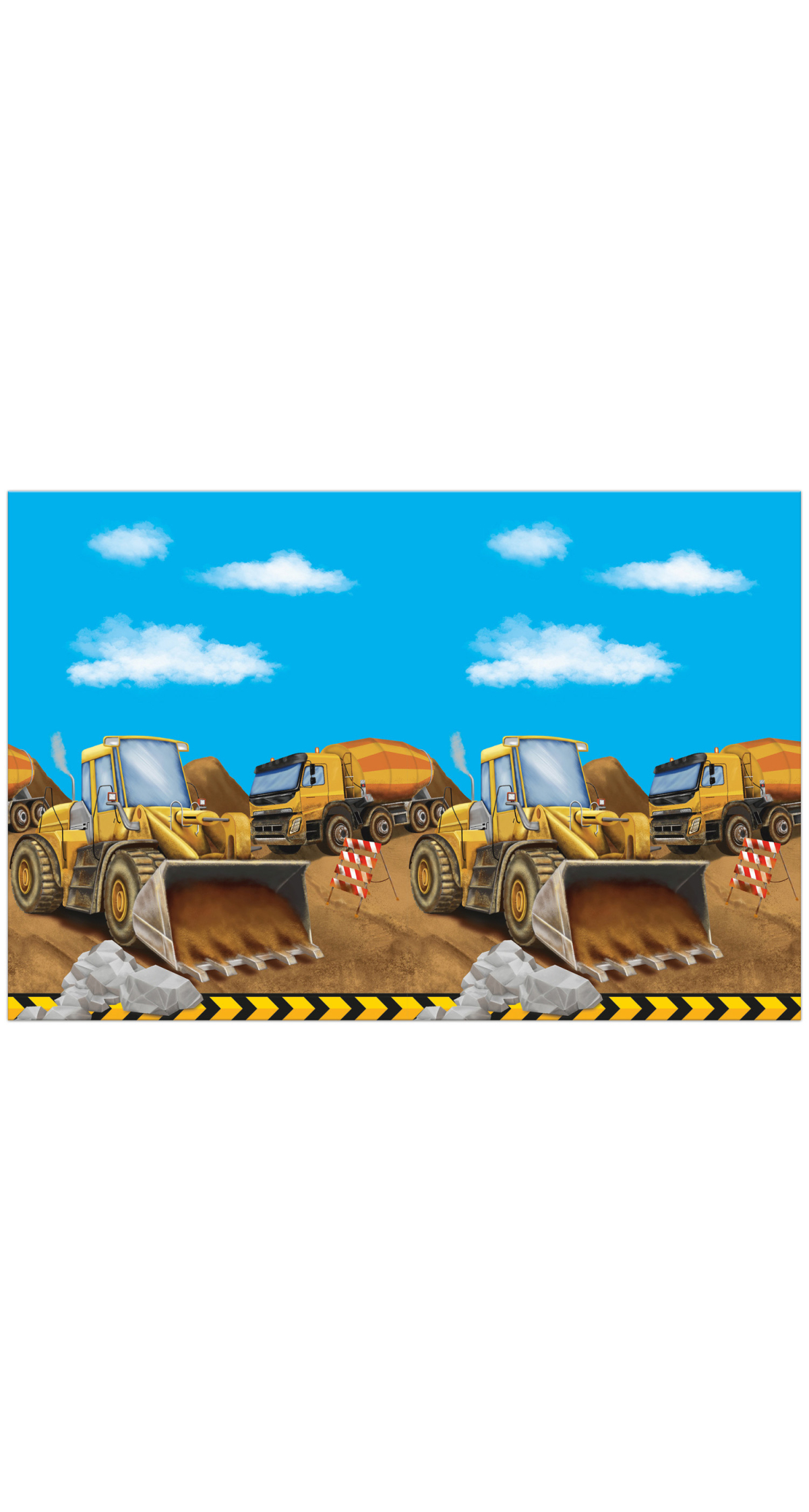 Construction Plastic Tablecover 120x180cm - 1pk