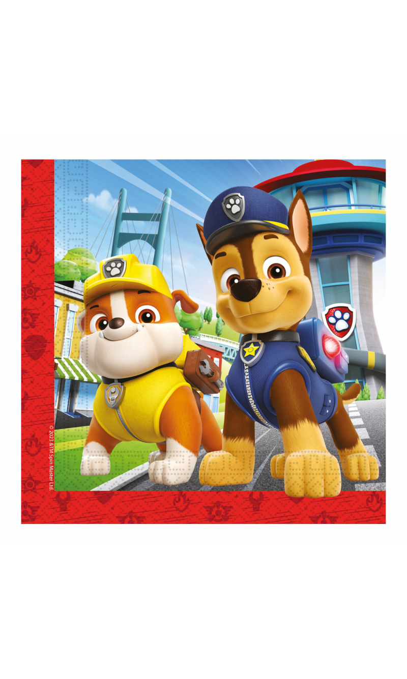 Paw Patrol FSC Two-Ply Paper Napkins 33x33cm - 20pk