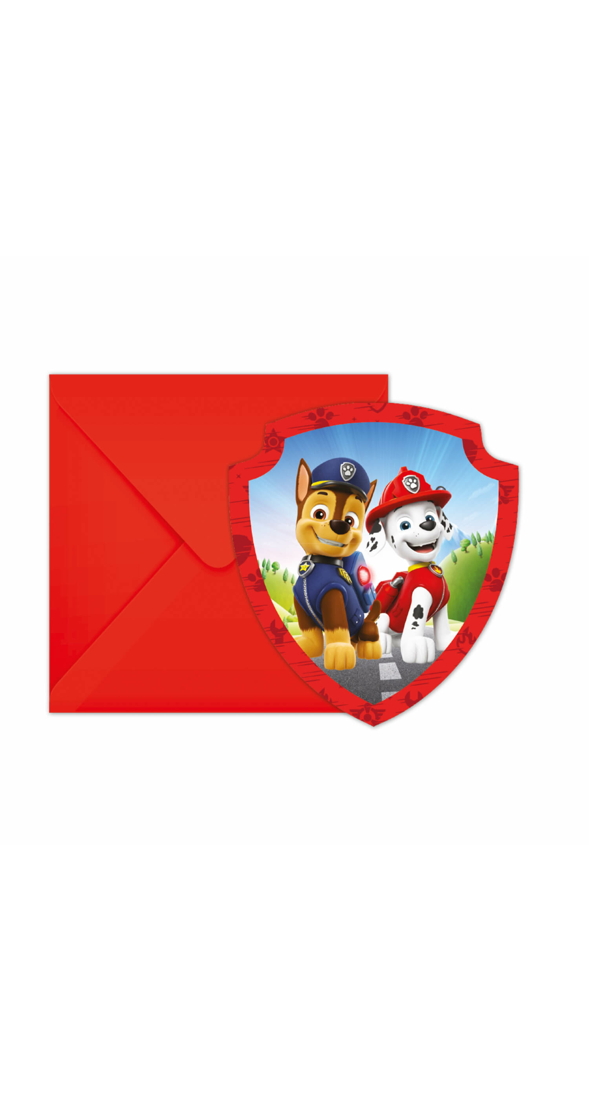 Paw Patrol FSC Die-Cut Invitations & Envelopes - 6pk