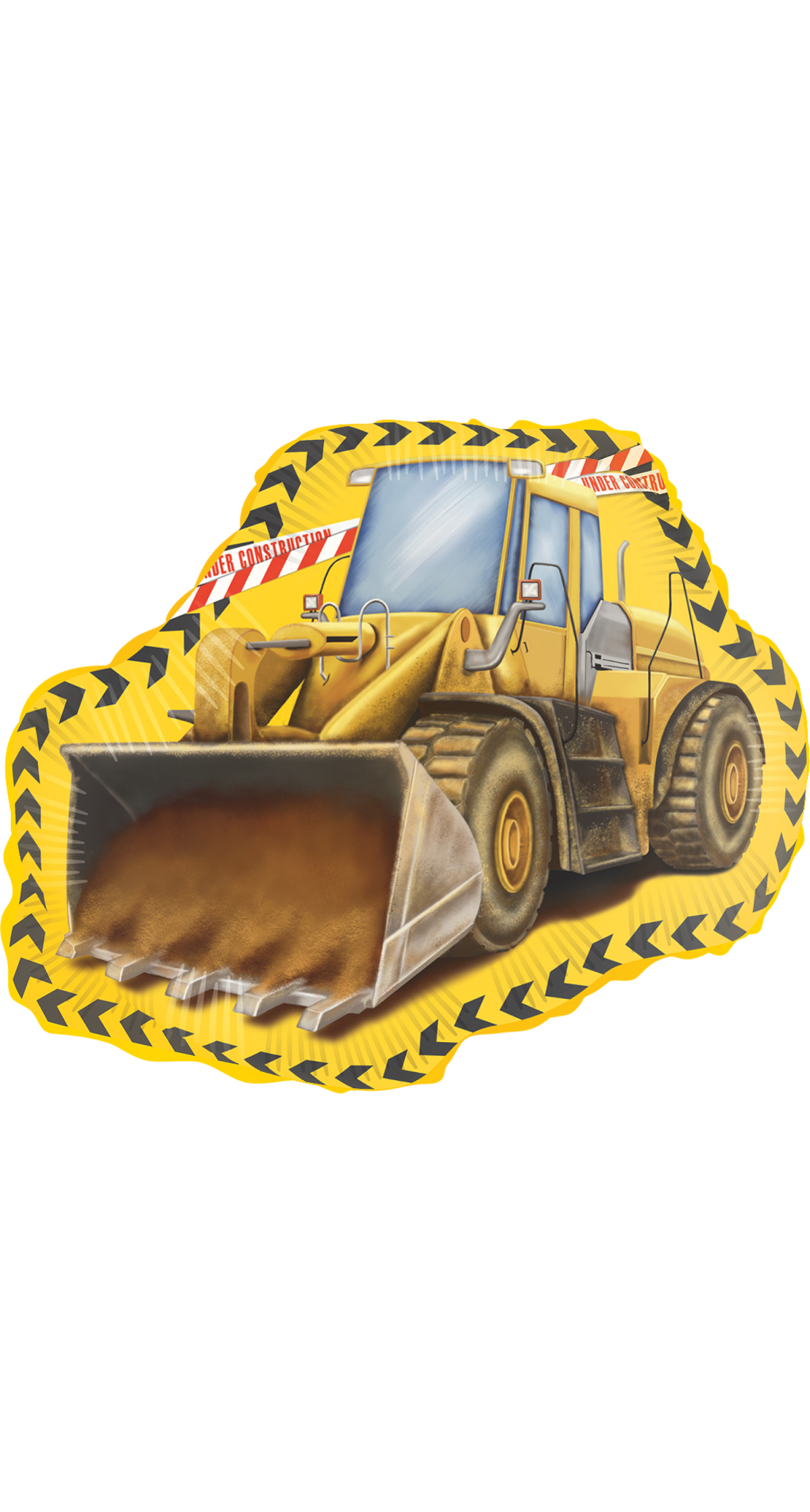 Construction Super Shaped Foil Balloon - 1pk