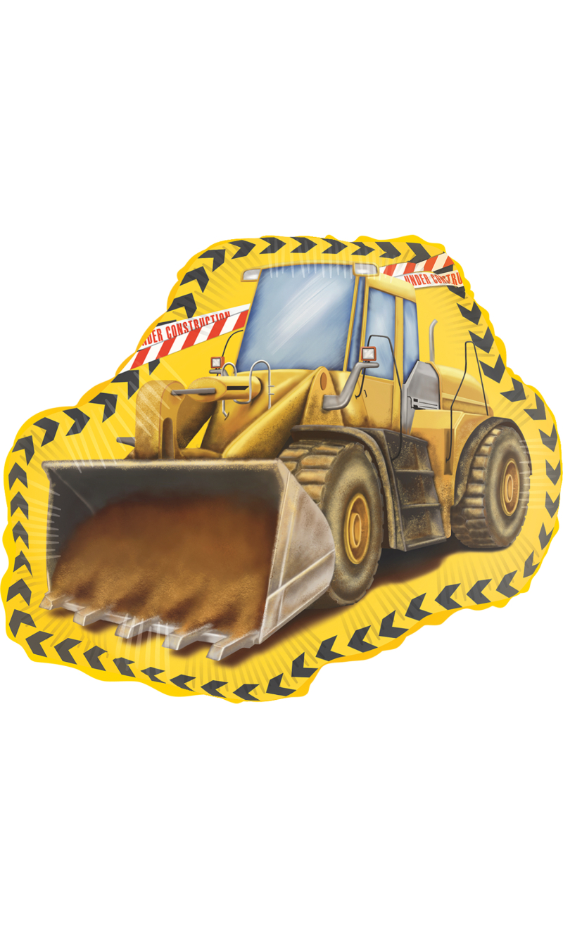Construction Super Shaped Foil Balloon - 1pk