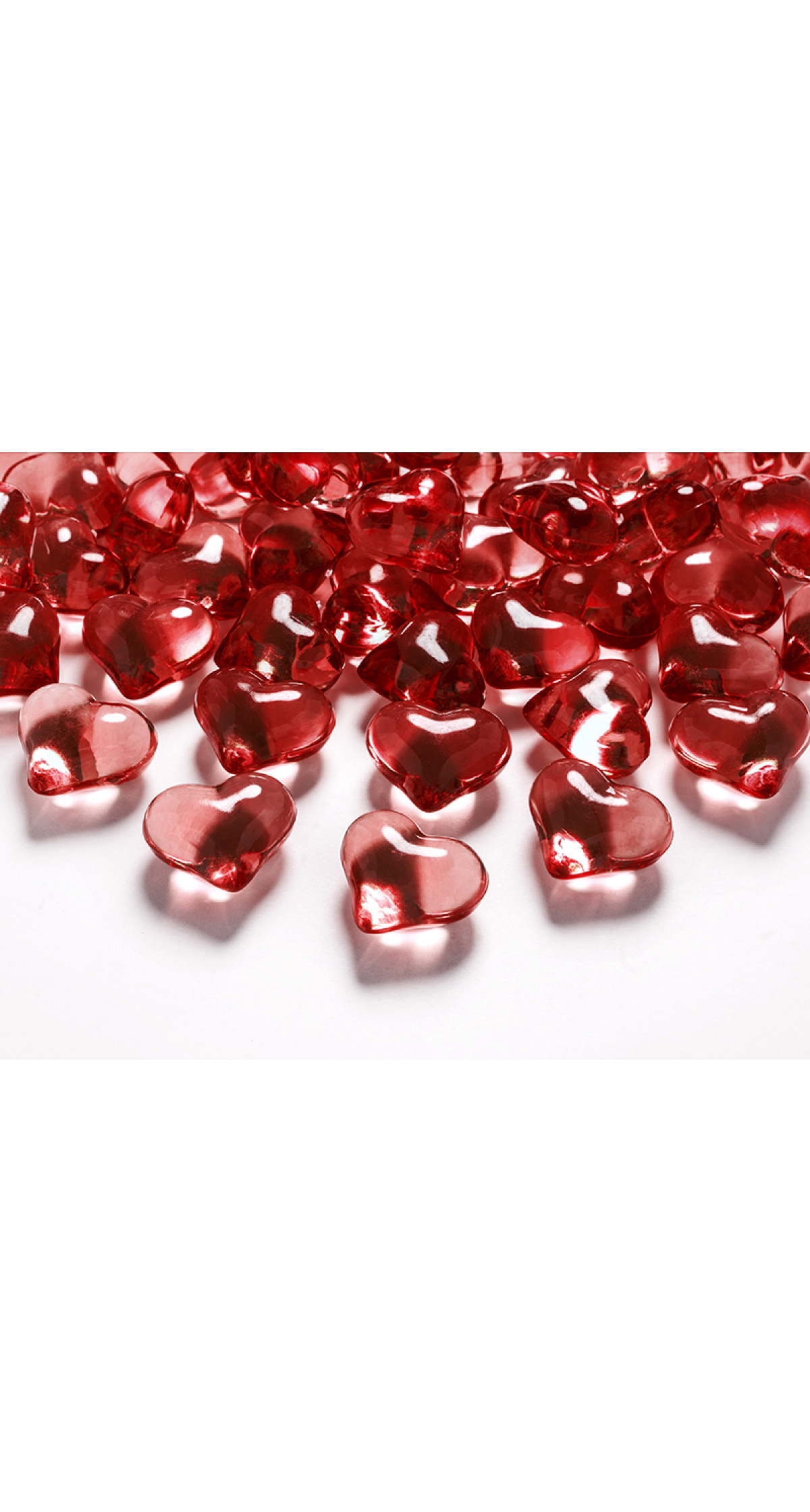 Crystal Hearts, Red, 21mm (1 pkt / 30 pc.)