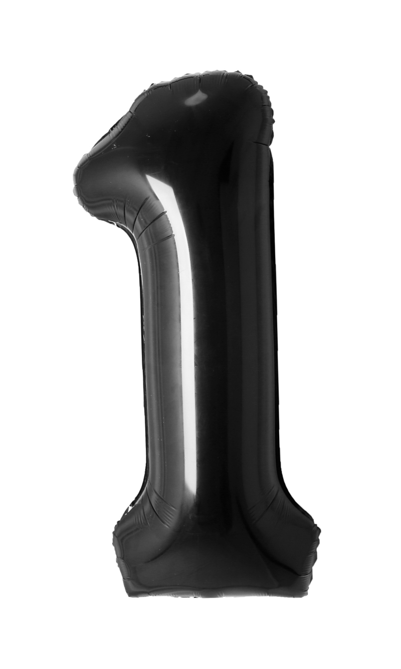 34 Inch Foil Balloon Number 1 - Black