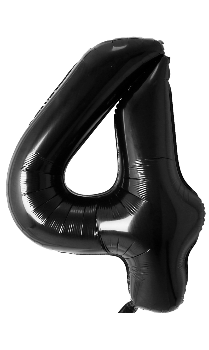 34 Inch Foil Balloon Number 4 - Black