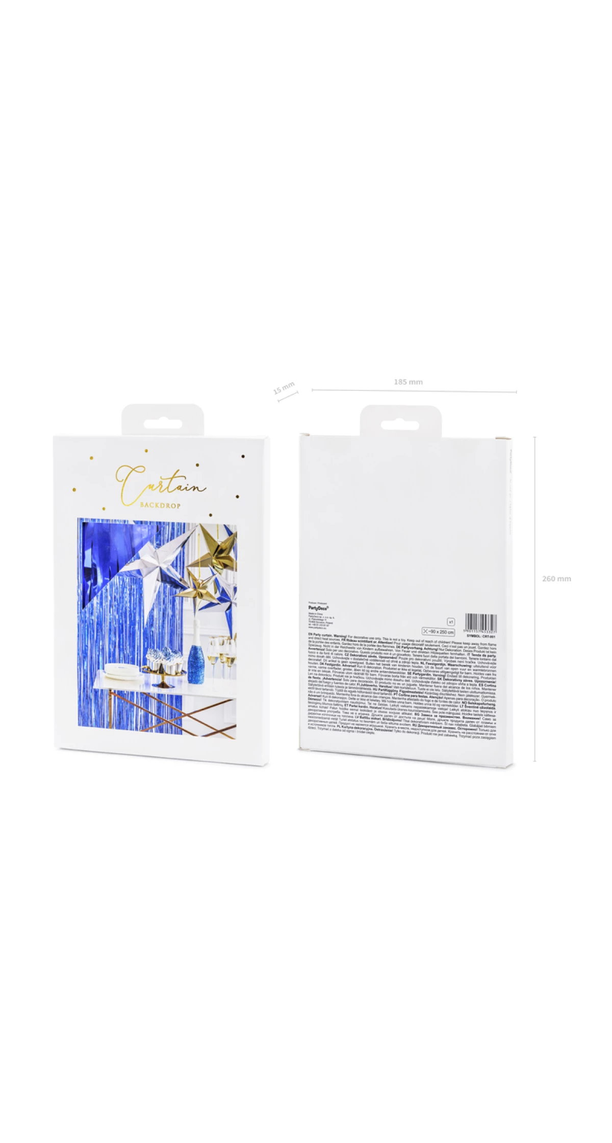 Party Backdrop Curtain Blue, 90 x 250cm