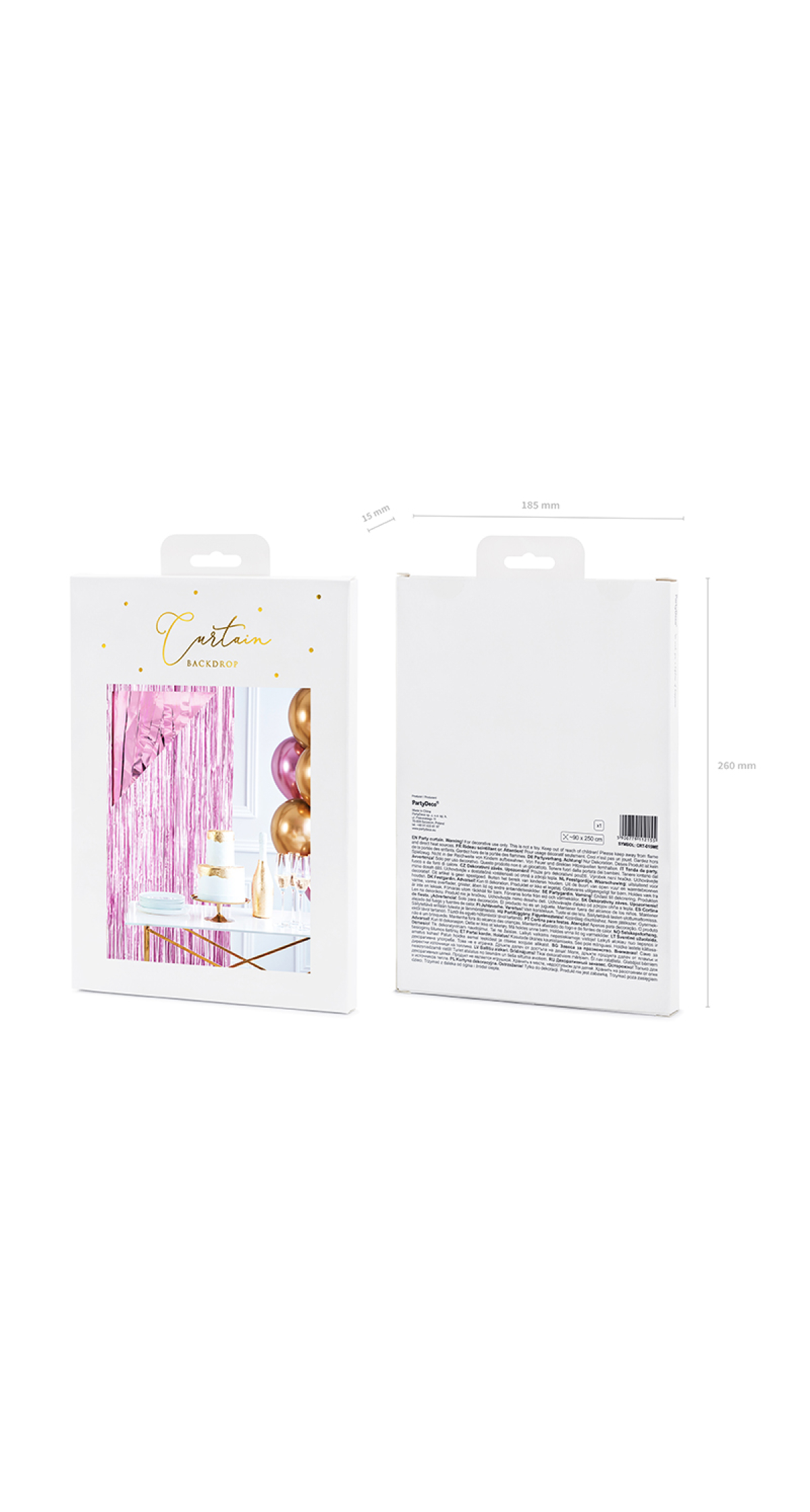 Party Backdrop Curtain Heather, 90 x 250cm