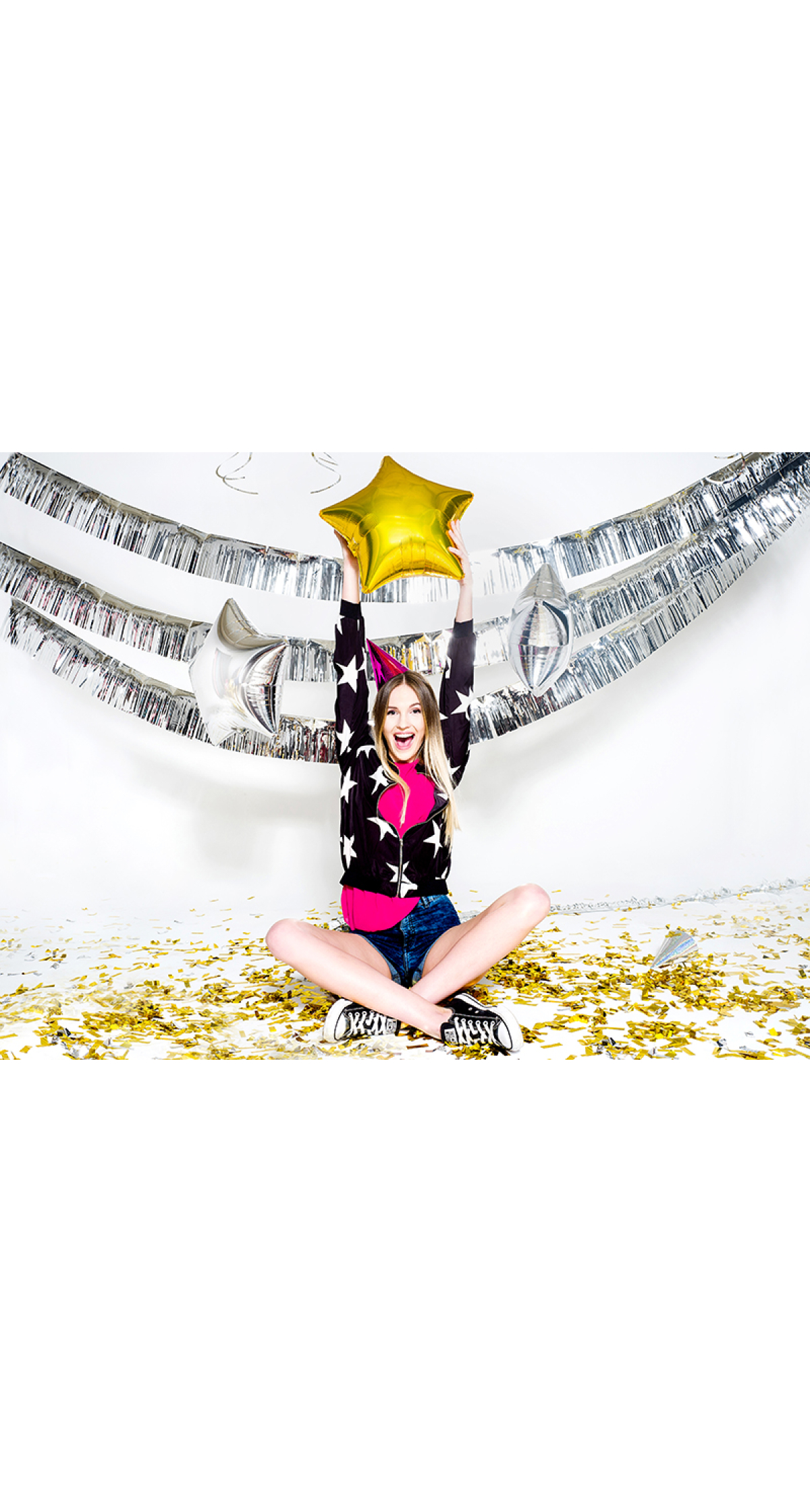 Holographic Party Hats, Mix, 16cm (1pkt / 20pc)