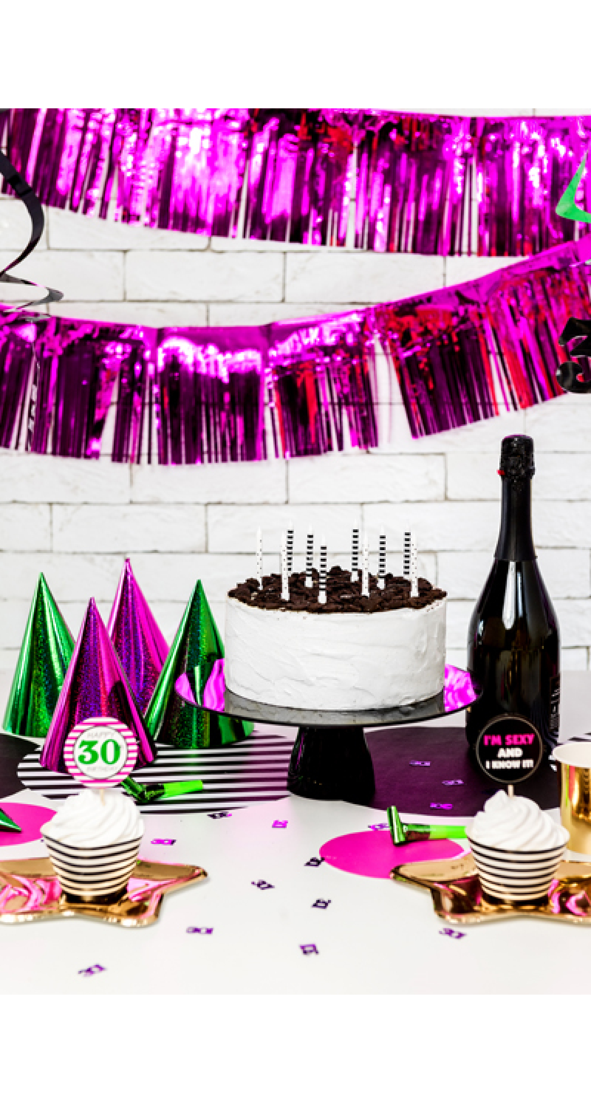 Holographic Party Hats, Mix, 16cm (1pkt / 20pc)