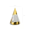 Party Hats, Gold, 16cm (1pkt / 6pc)