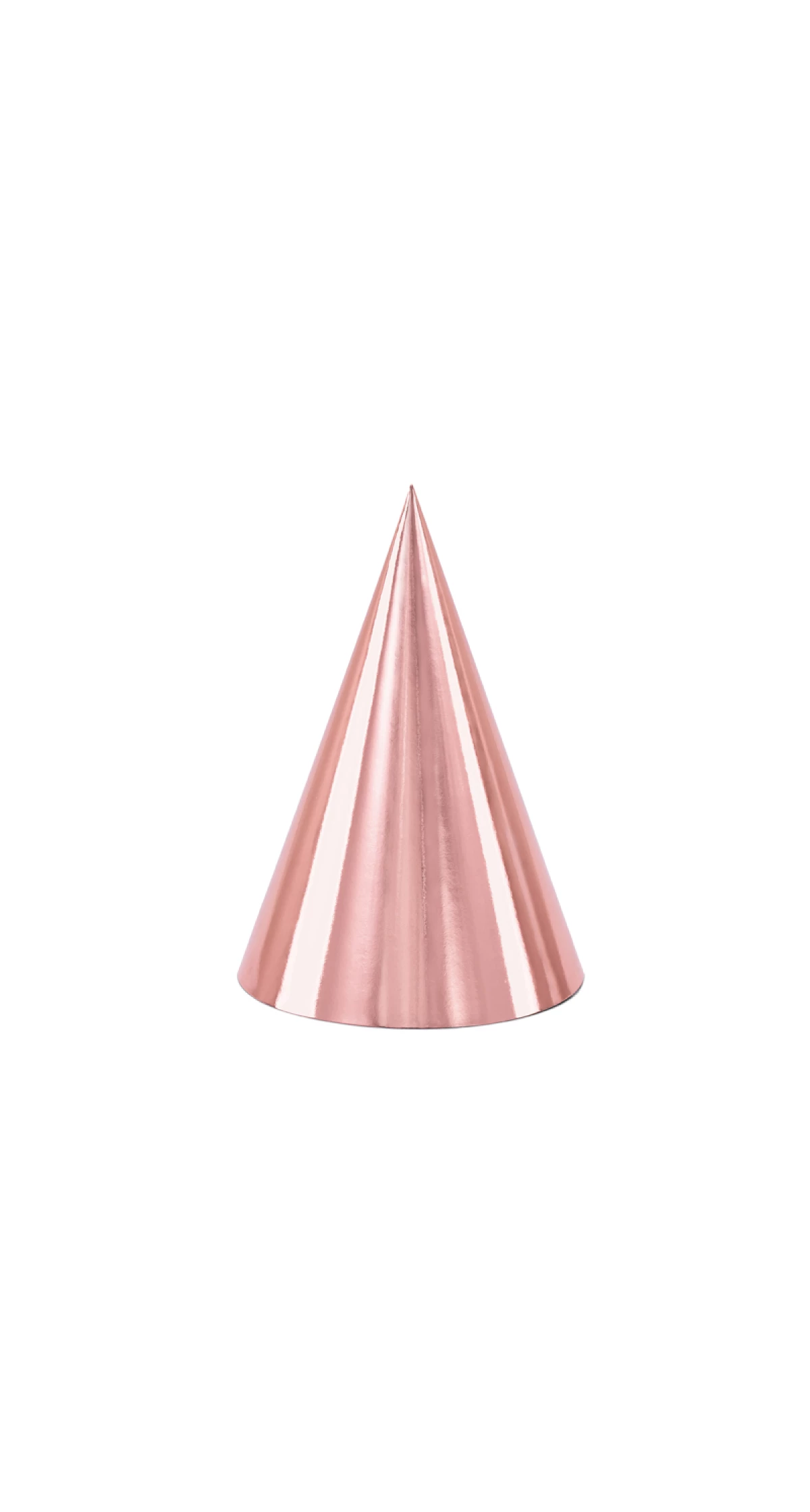 Party Hats, Rose Gold, 16cm (1 pkt / 6 pc.)