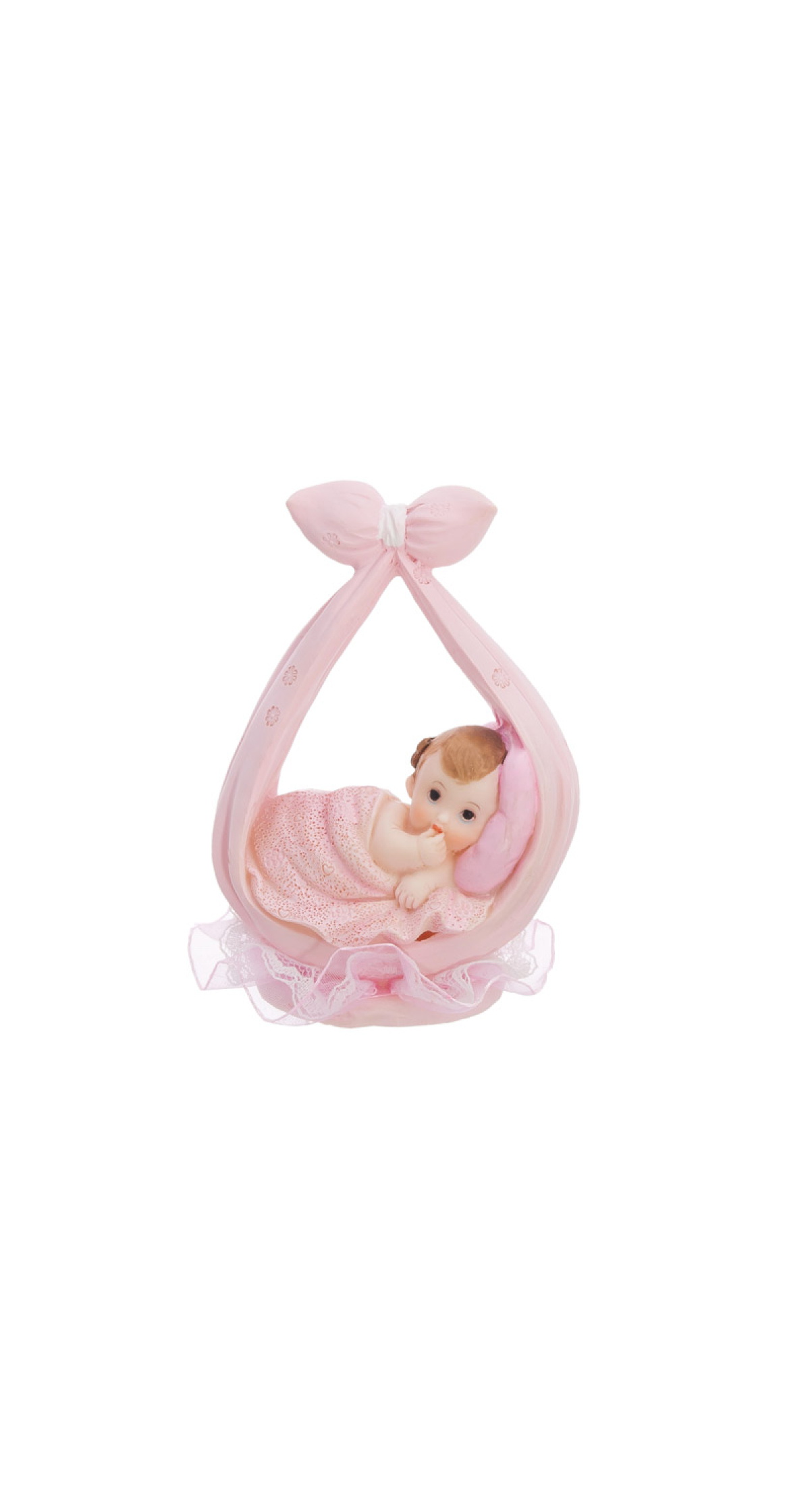 Figurine Girl In A Scarf, Pink, 11cm