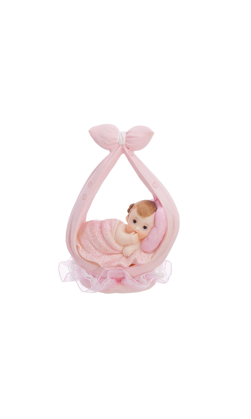 Figurine Girl In A Scarf, Pink, 11cm