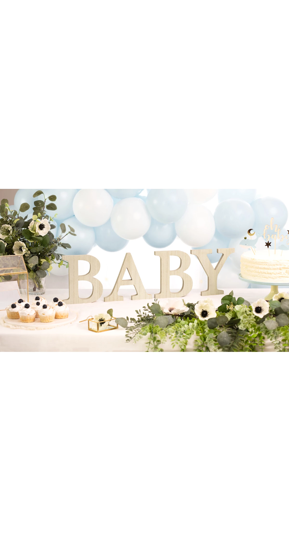 Wooden Inscription Baby, 16.5-21.5x19.5cm