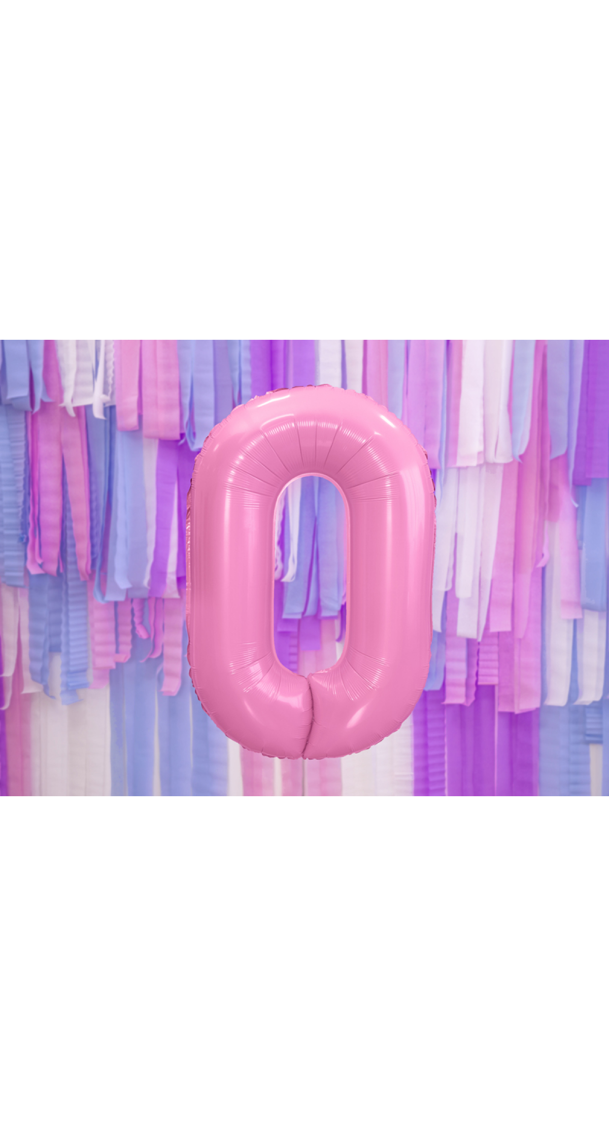 34 Inch Foil Balloon Number 0 – Light Pink