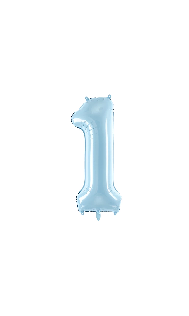 34 Inch Foil Balloon Number 1 – Light Blue