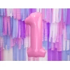 34 Inch Foil Balloon Number 1 – Light Pink