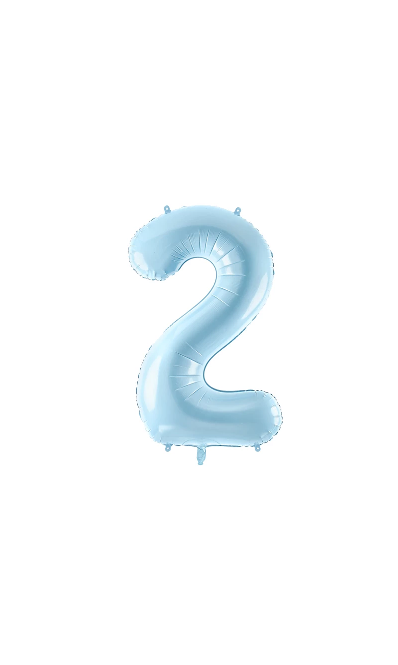 34 Inch Foil Balloon Number 2 – Light Blue