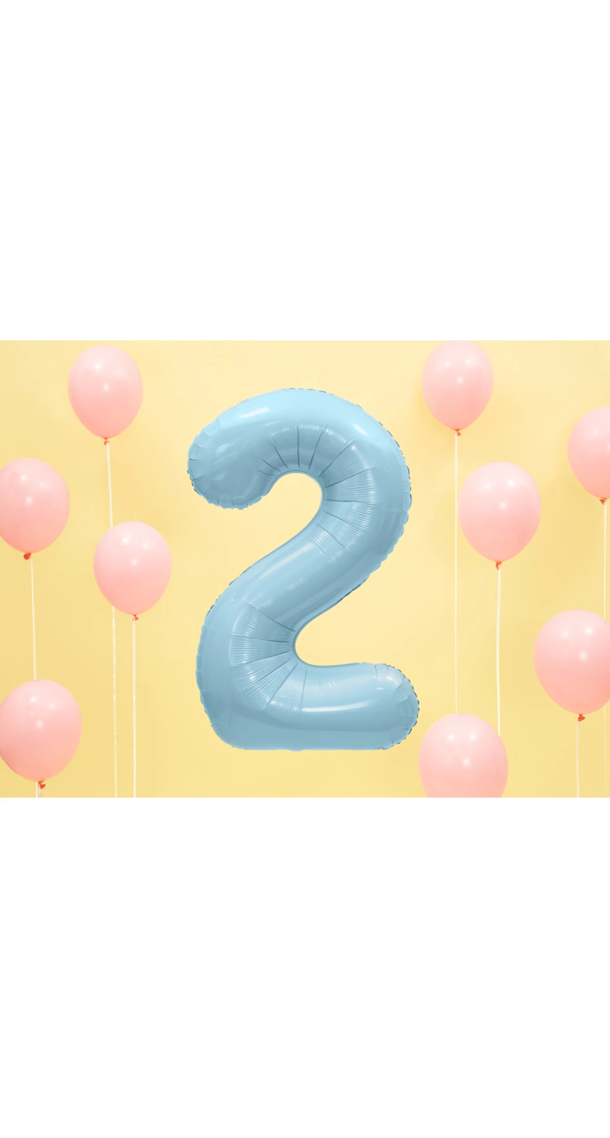 34 Inch Foil Balloon Number 2 – Light Blue