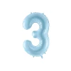 34 Inch Foil Balloon Number 3 – Light Blue
