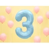 34 Inch Foil Balloon Number 3 – Light Blue