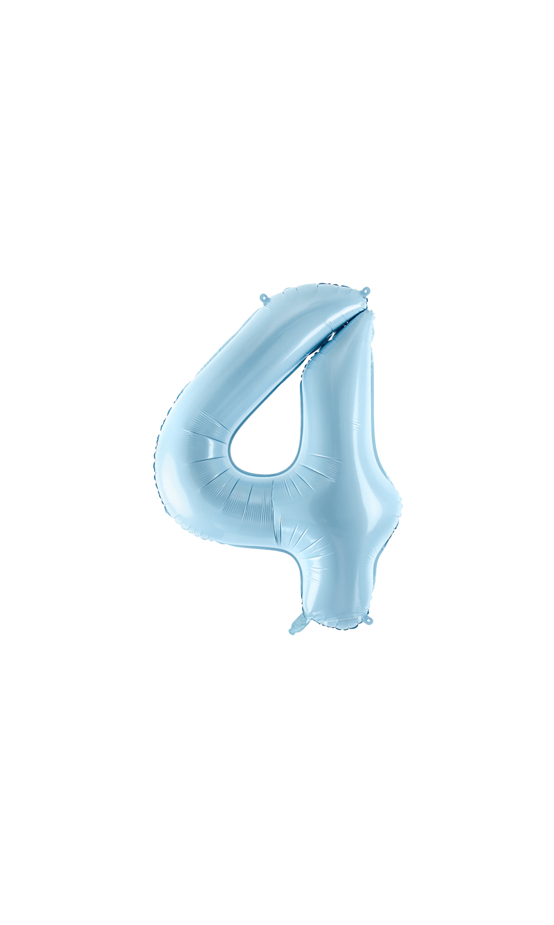 34 Inch Foil Balloon Number 4 – Light Blue