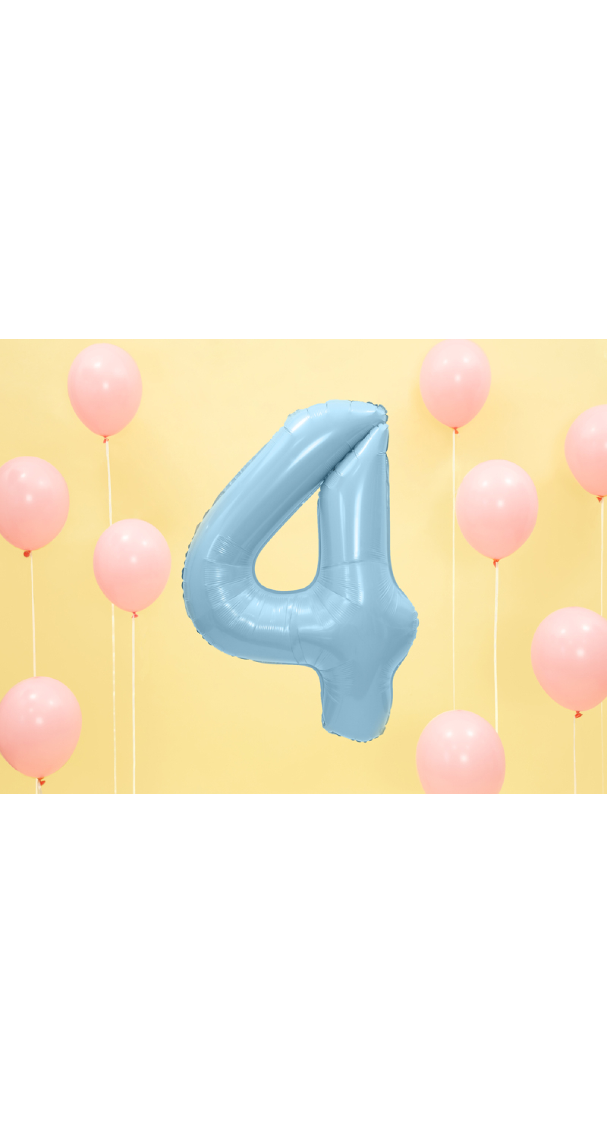34 Inch Foil Balloon Number 4 – Light Blue