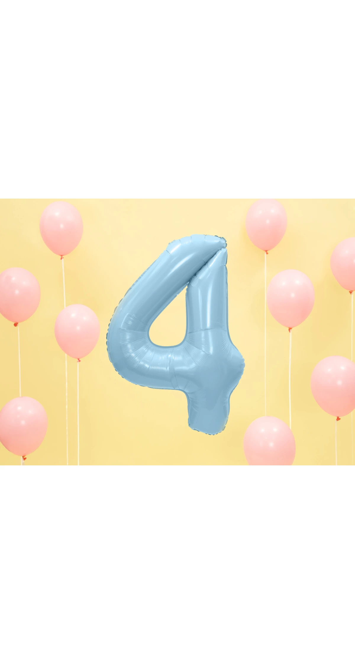 34 Inch Foil Balloon Number 4 – Light Blue