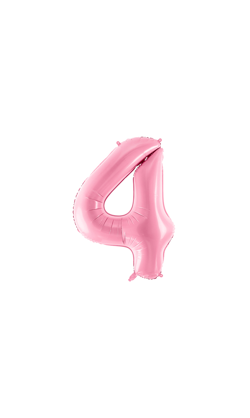 34 Inch Foil Balloon Number 4 – Light Pink