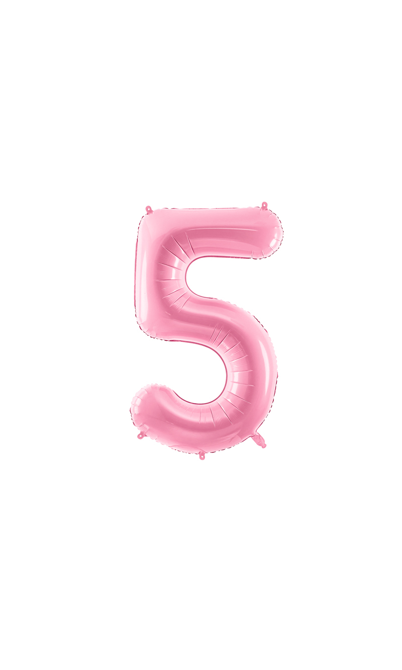 34 Inch Foil Balloon Number 5 – Light Pink