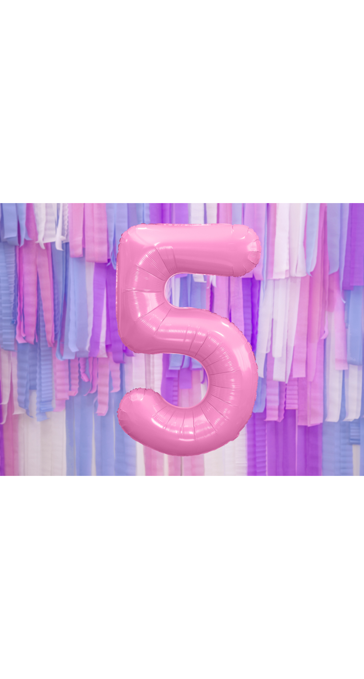 34 Inch Foil Balloon Number 5 – Light Pink