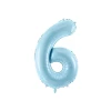 34 Inch Foil Balloon Number 6 – Light Blue