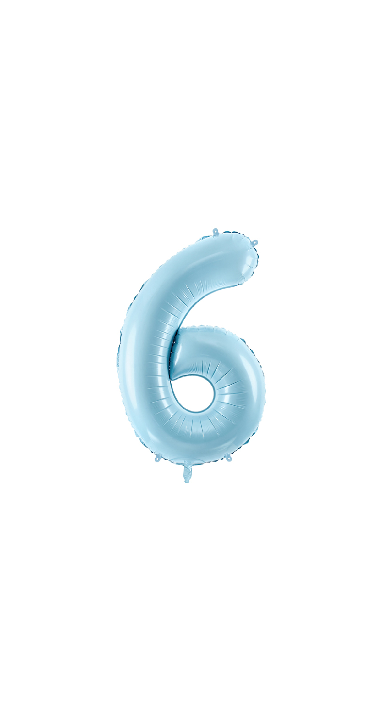 34 Inch Foil Balloon Number 6 – Light Blue