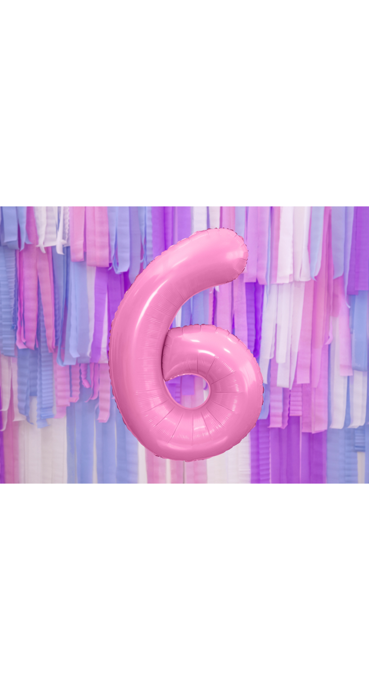 34 Inch Foil Balloon Number 6 – Light Pink